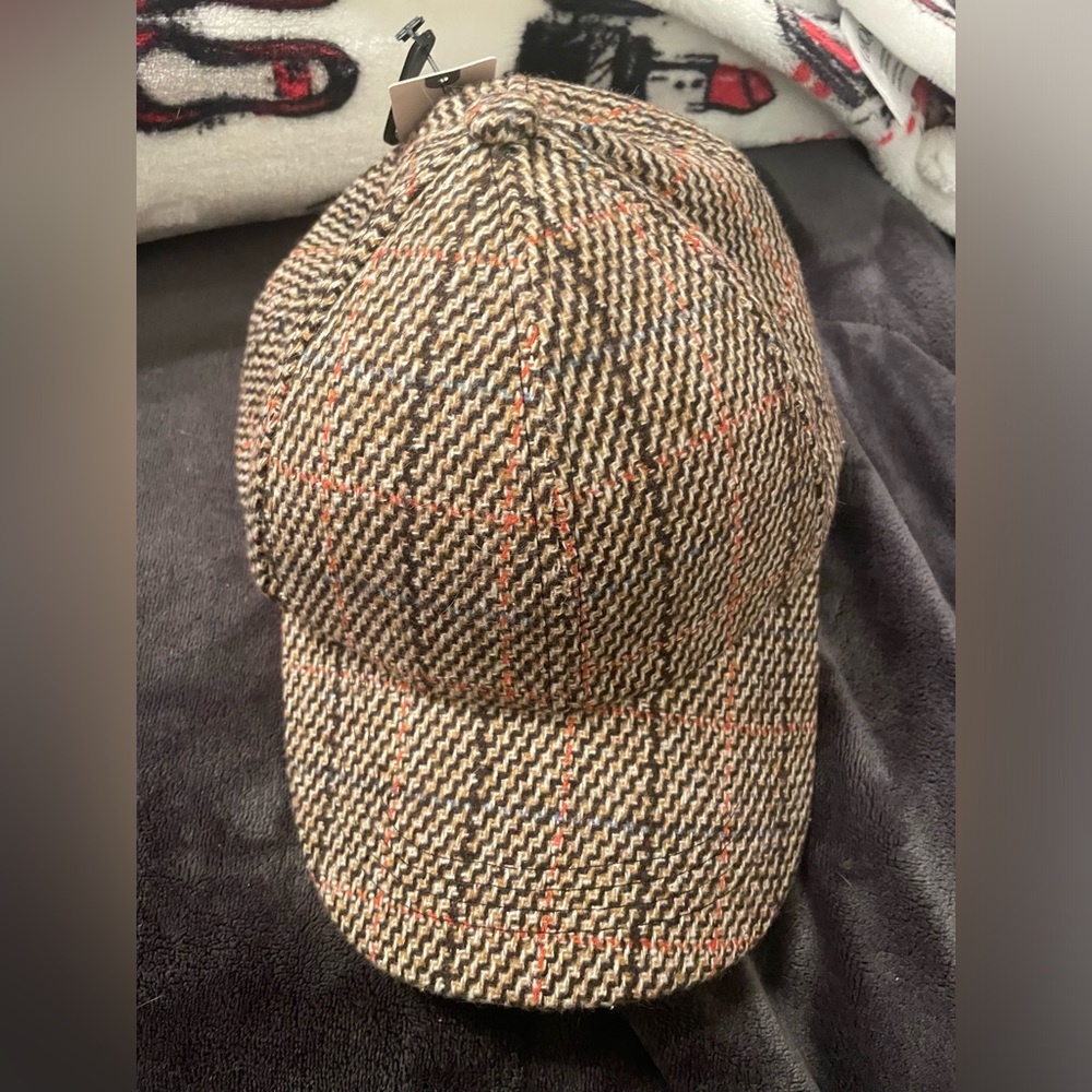 Anthropologie Tweed Baseball Hat